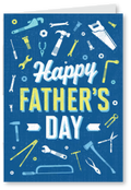 Retro working tools - father's day card