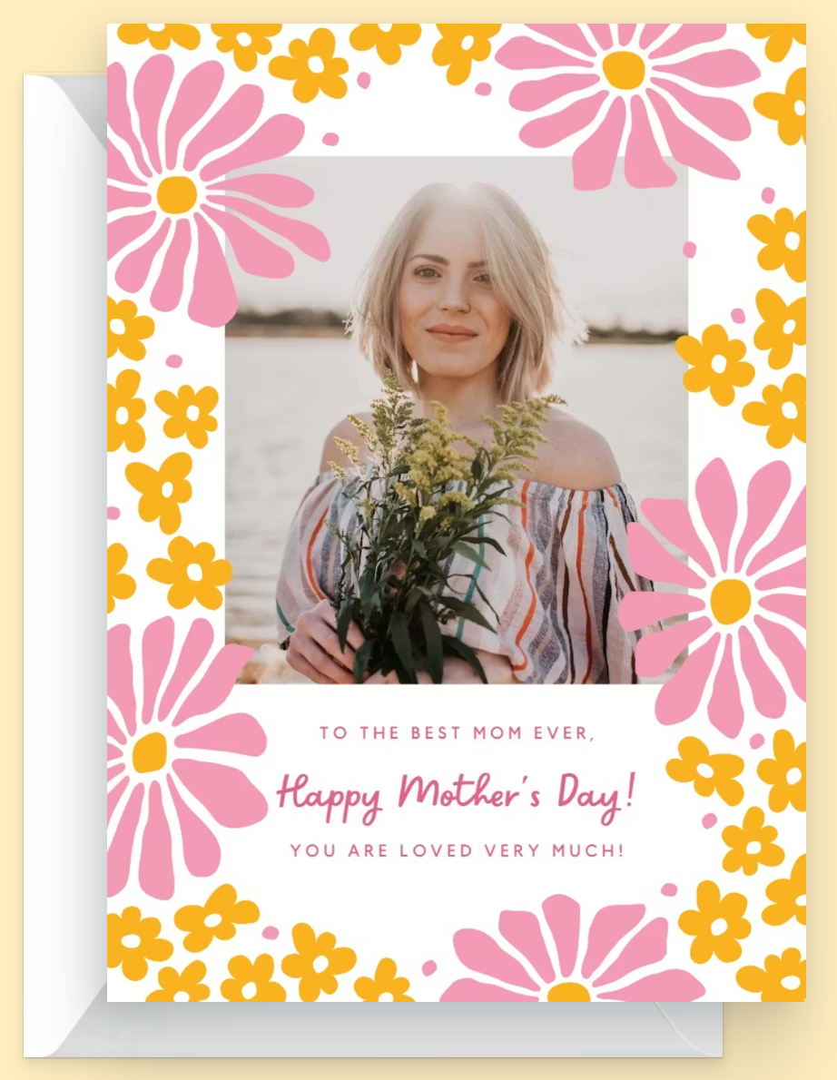 Warm florals Mother's day card