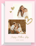 Glitter Heart Mother's day card
