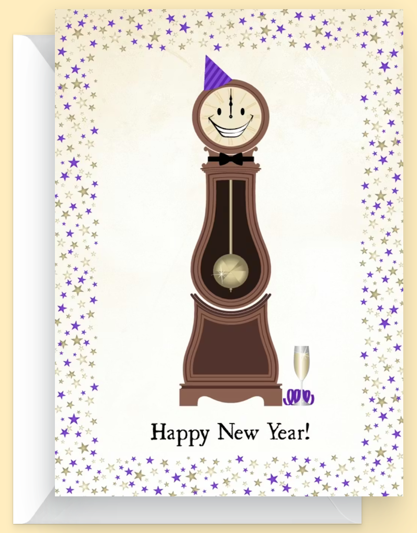 Say Hello to The New Year New year card
