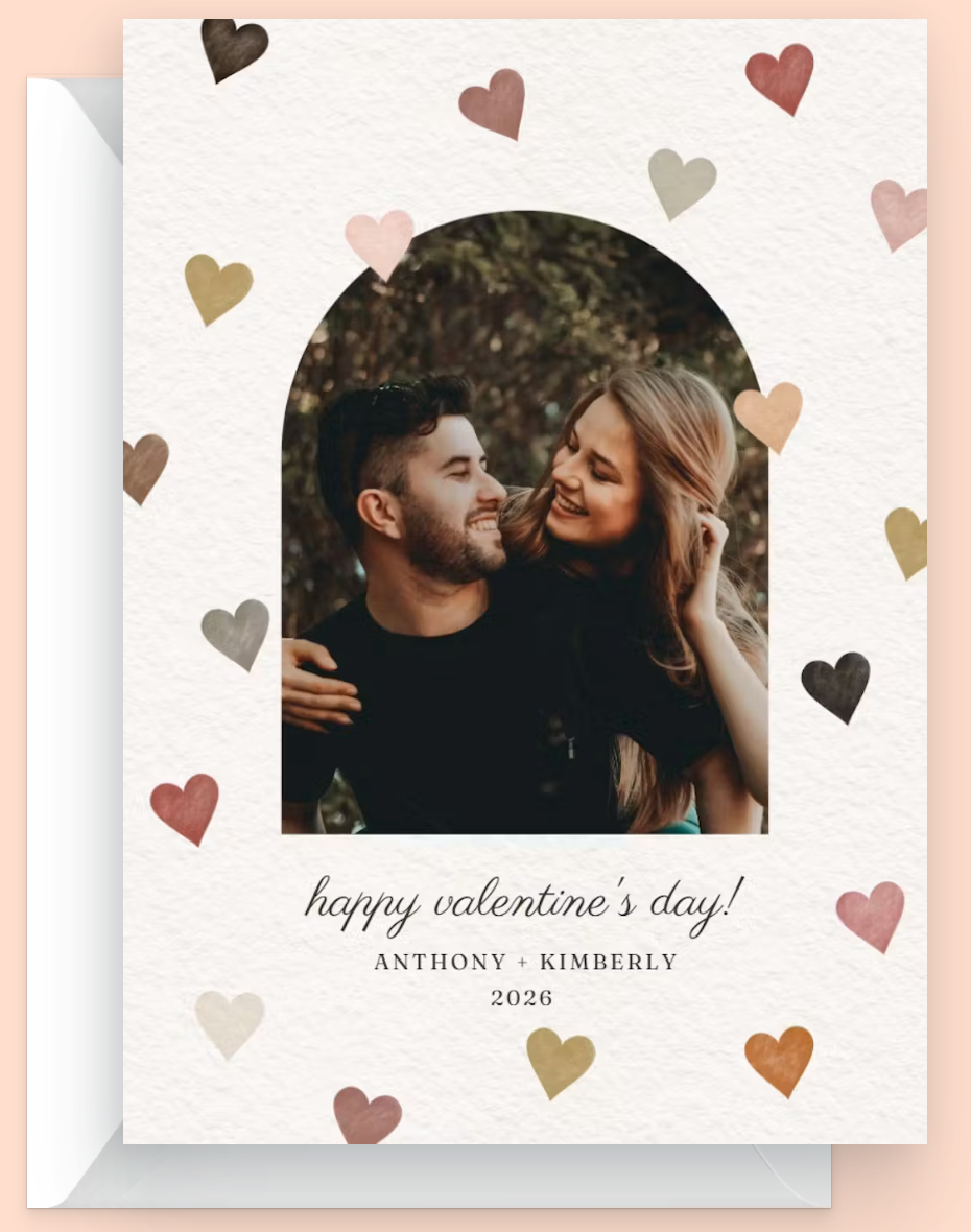 Simple Hearts Valentine's day card