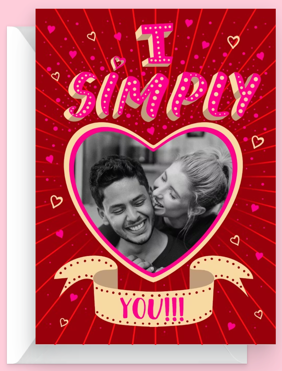 I simply love you Valentine's day card