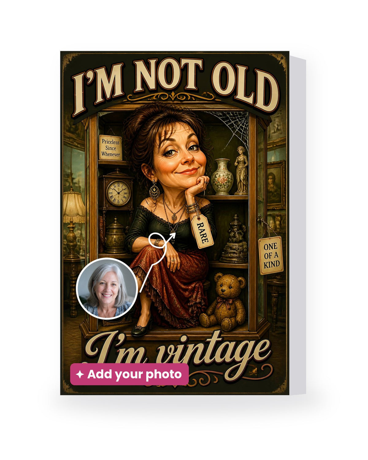 I'm Not Old, I'm Vintage – AI Face Card