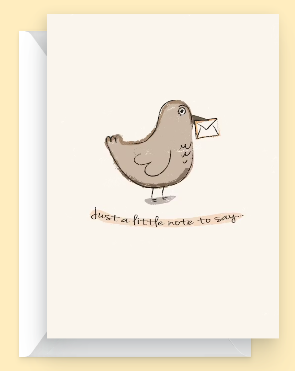 Little Note to Say Thank you card