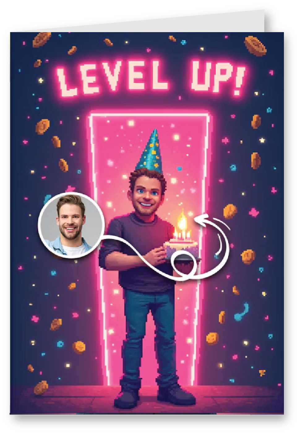 Pixel Fun - Ai Magic Photo Birthday Card