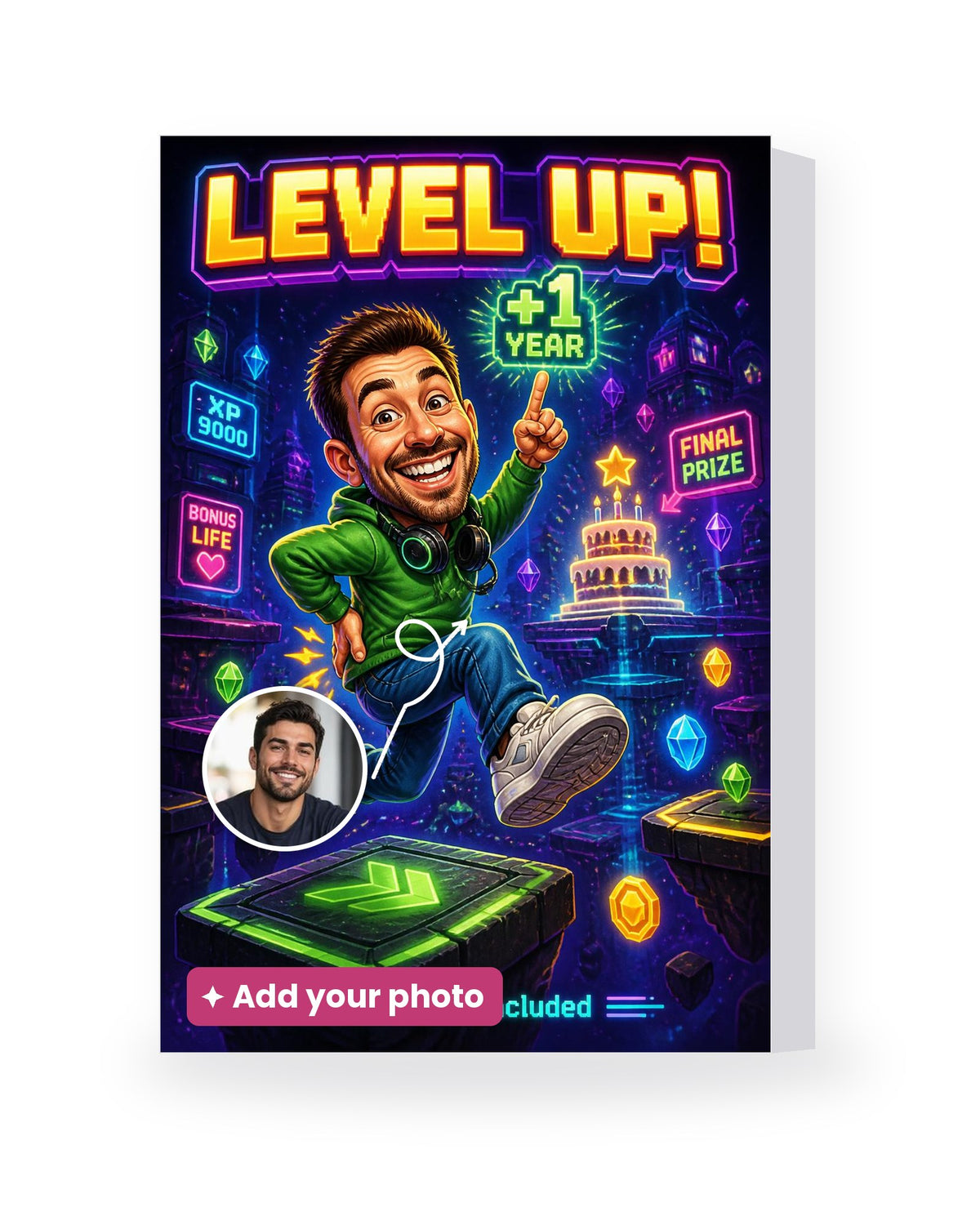 Level Up! – AI Face Card