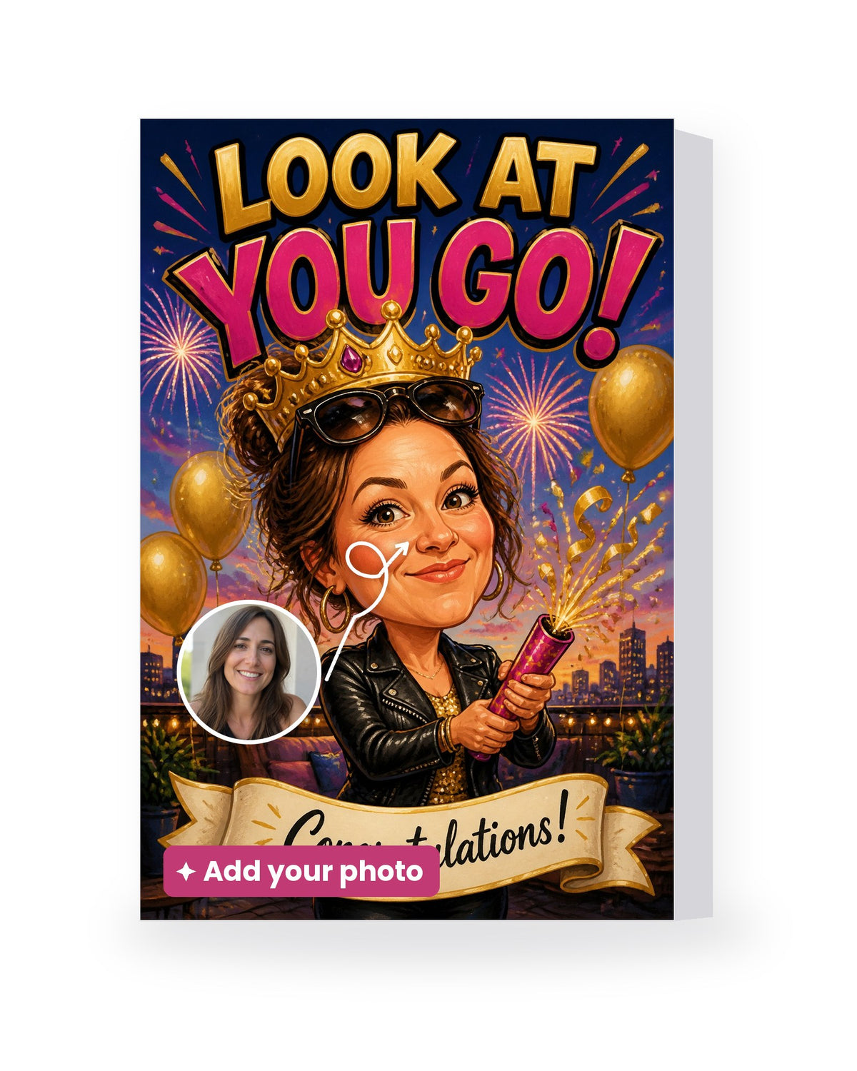 Look at You Go! – AI Face Card