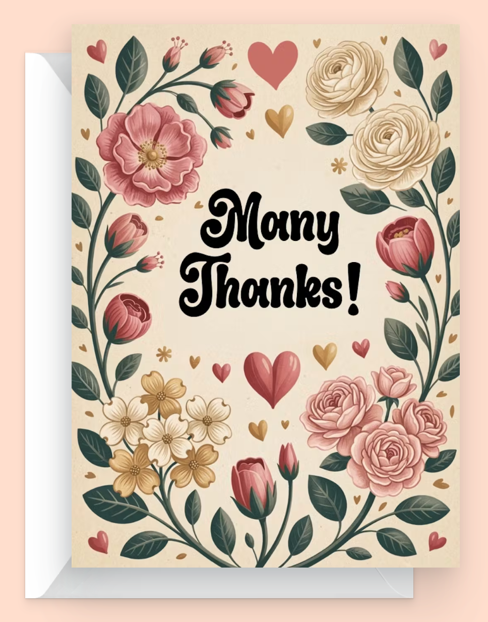 Beautiful Blossoms Thank you card