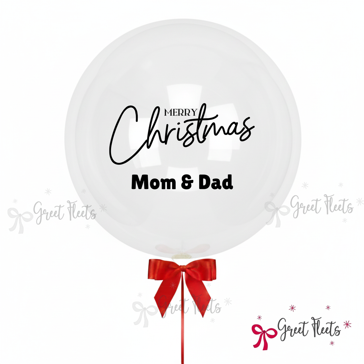 Merry Christmas Customize Bubble Balloon