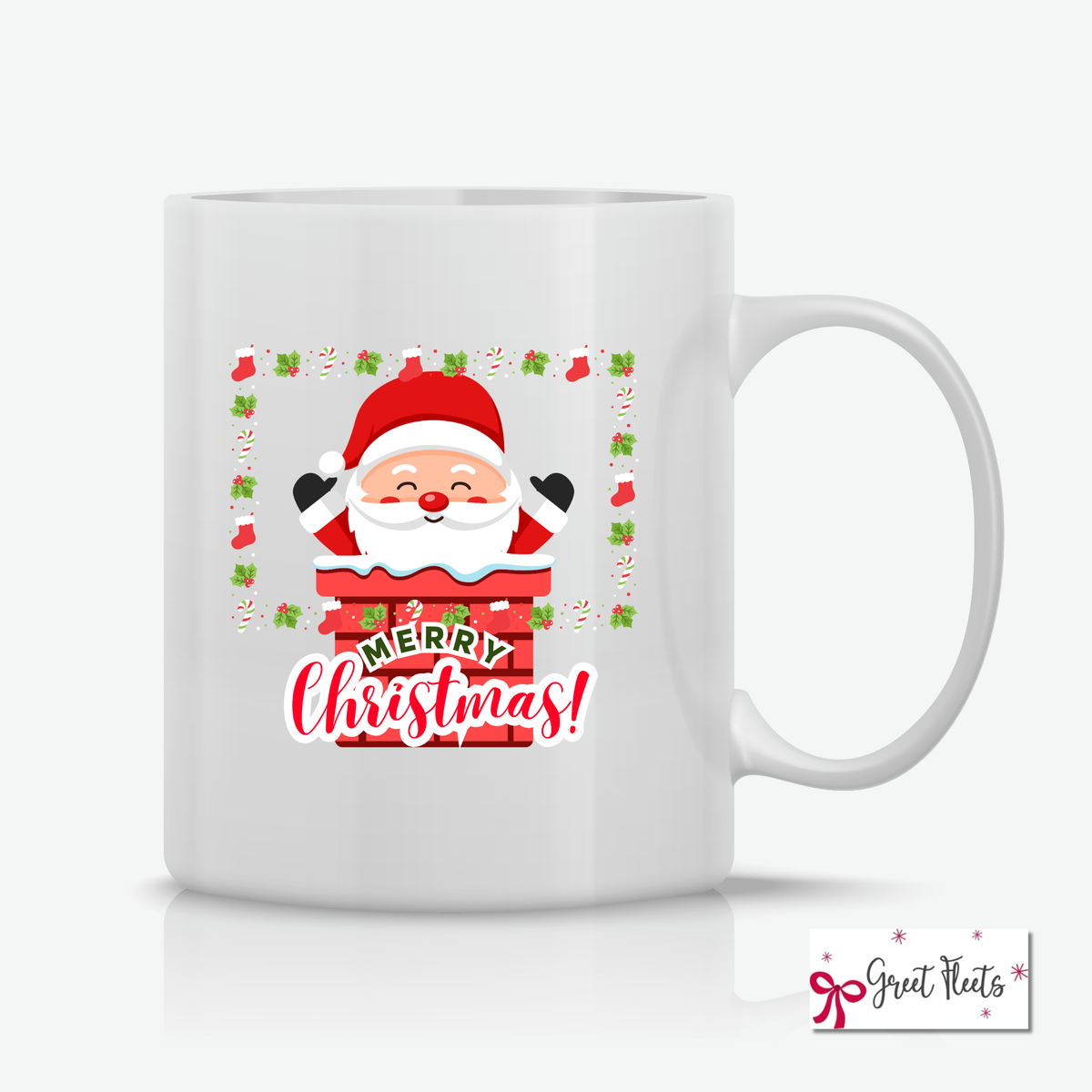 Santa Merry Christmas Mug – Cute Holiday Coffee Cup