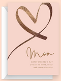 Shimmering heart Mother's day card