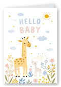 Hello Baby Giraffe New Baby Card