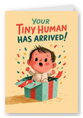 Your Tiny Human Has Arrived Funny New Baby Card