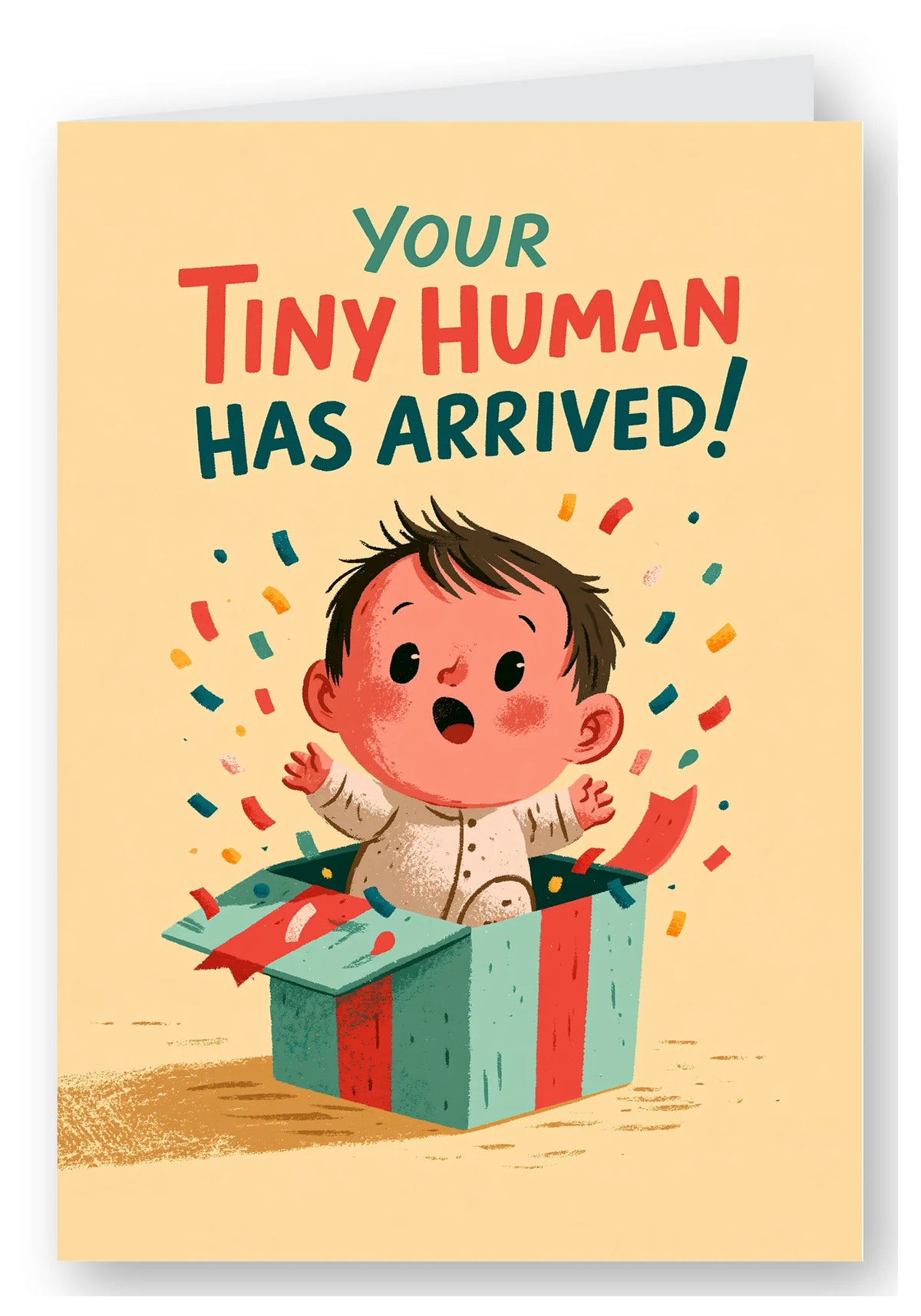 Your Tiny Human Has Arrived Funny New Baby Card