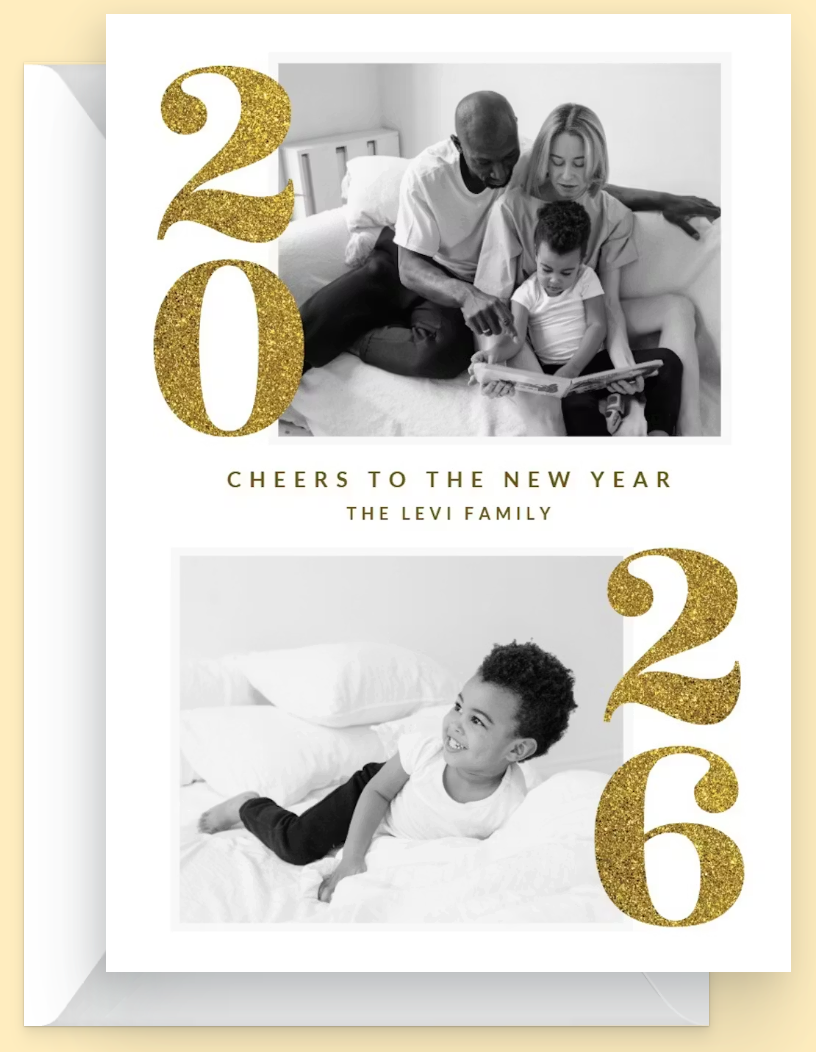 Cheers to the Year New year card