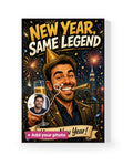 New Year, Same Legend – AI Face Card