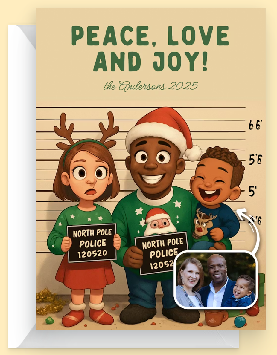 Merry Mischief Christmas card
