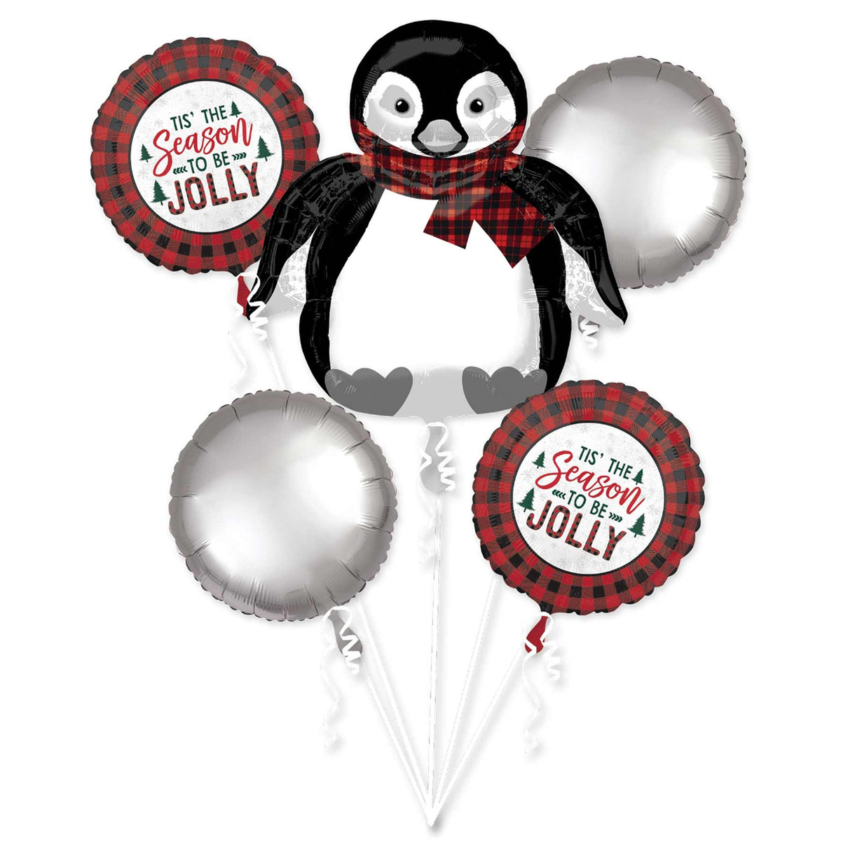 Cozy Holiday Balloon Bouquet 5pcs