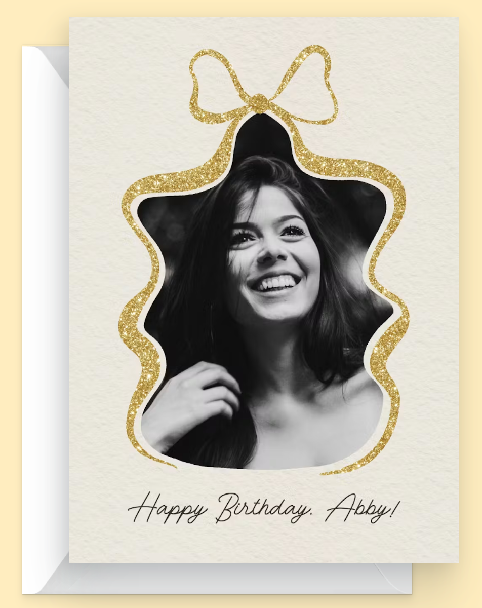 Simple Bow Birthday card