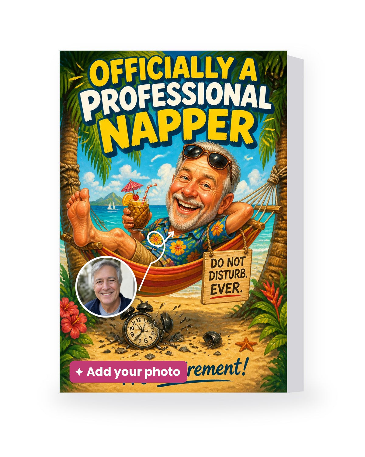 Officially a Professional Napper – AI Face Card