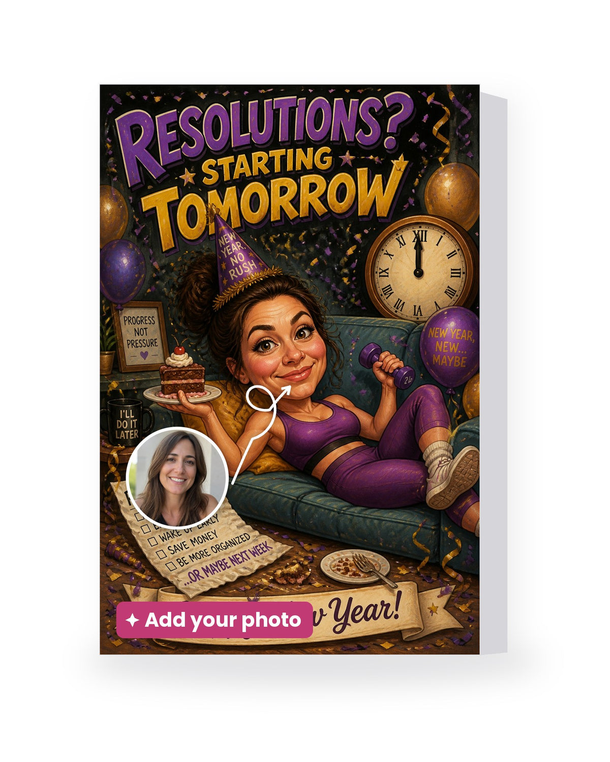 Resolutions? Starting Tomorrow – AI Face Card