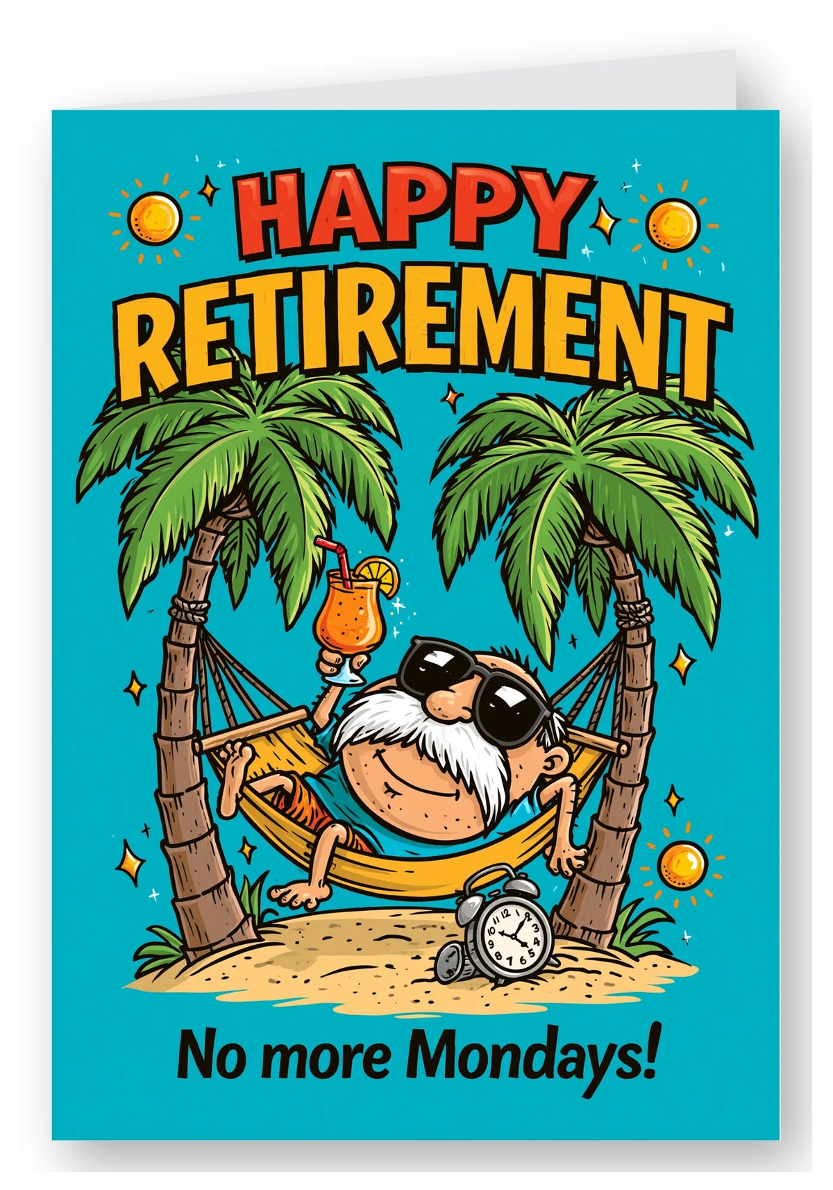 Happy Retirement No More Mondays Card - Cocktail
