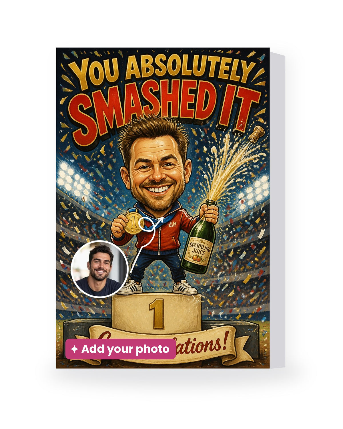 You Absolutely Smashed It – AI Face Card