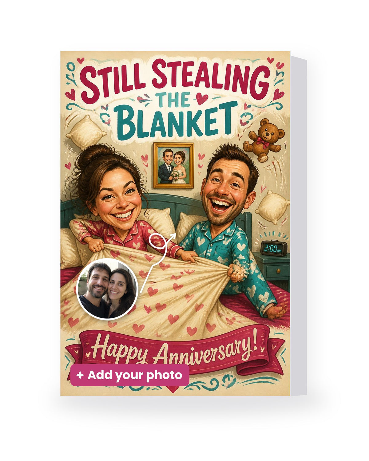 Still Stealing the Blanket (Couple) – AI Face Card