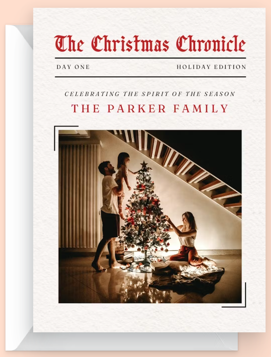 The Christmas Chronicle Christmas card