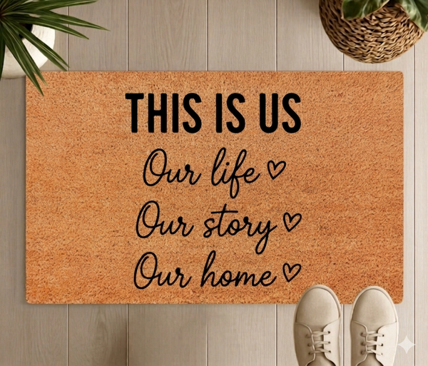 Family doormat UAE, This Is Us home decor, sentimental welcome mats, housewarming gifts Dubai.