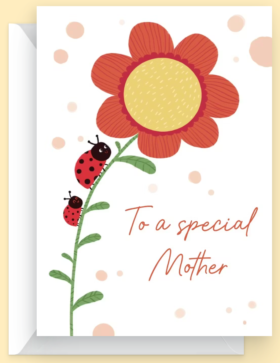 Ladybugs Mother's day card