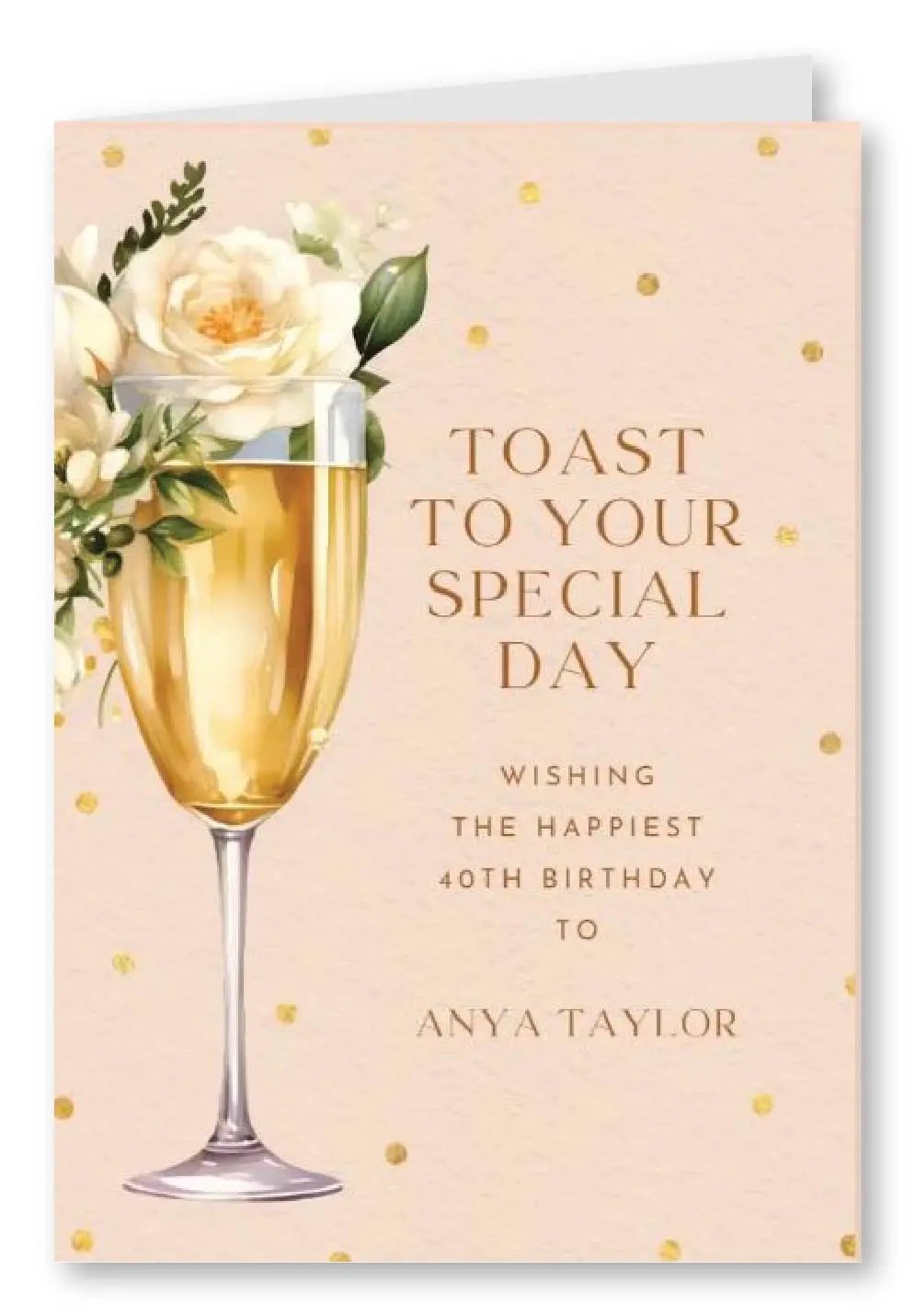 Watercolor toast Happy birthday card