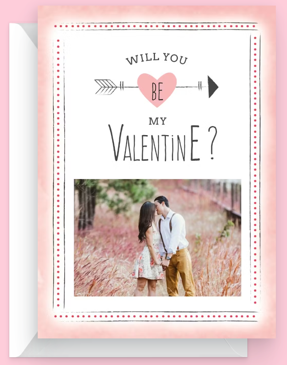 Wiil You Be My Valentine Valentine's day card