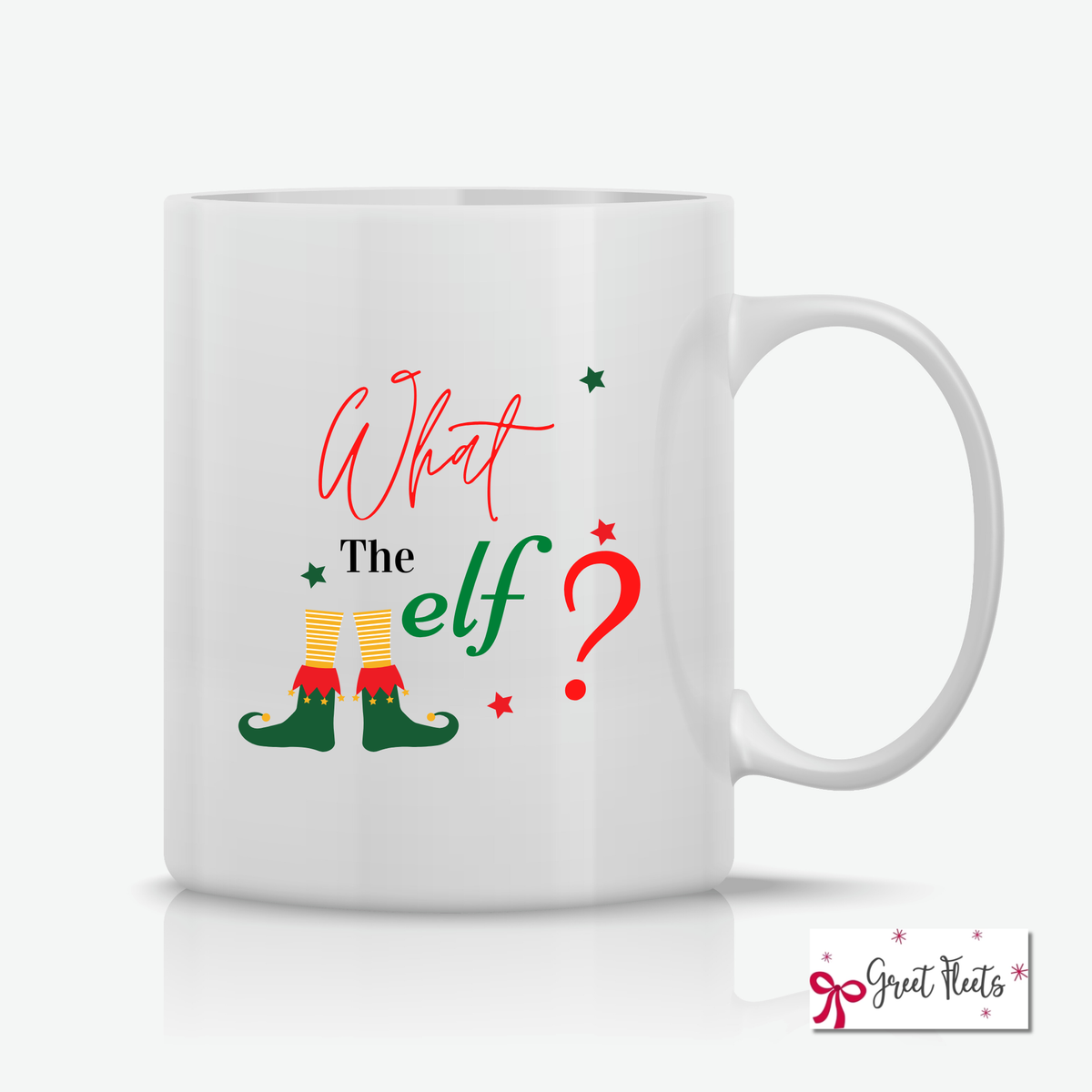 “What The Elf? Christmas Mug – Funny Holiday Coffee Cup