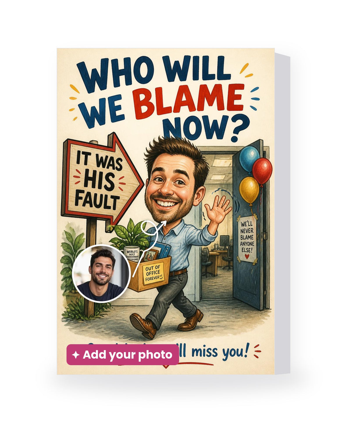 Who Will We Blame Now? – AI Face Card