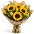 Sunflowers & Yellow Tulips Bouquet