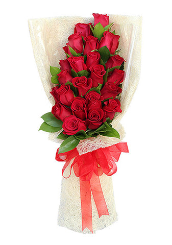 Two Dozen Red Roses Hand Bouquet