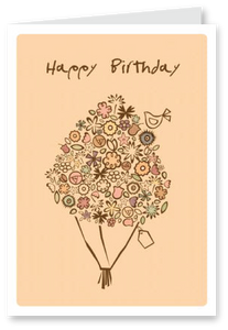 Happy Birthday Bouquet - Birthday Card