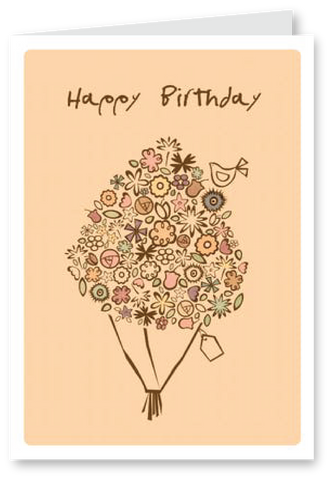 Happy Birthday Bouquet - Birthday Card