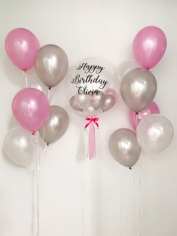 Ultimate Pink Bubble Balloon Bouquet