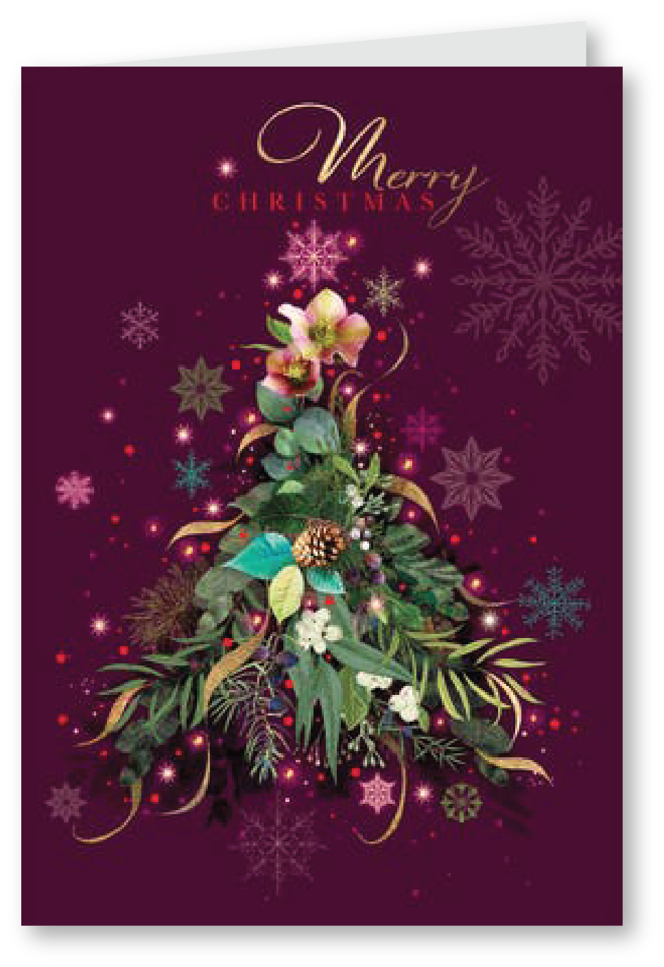 Purple decorative Christmas tree