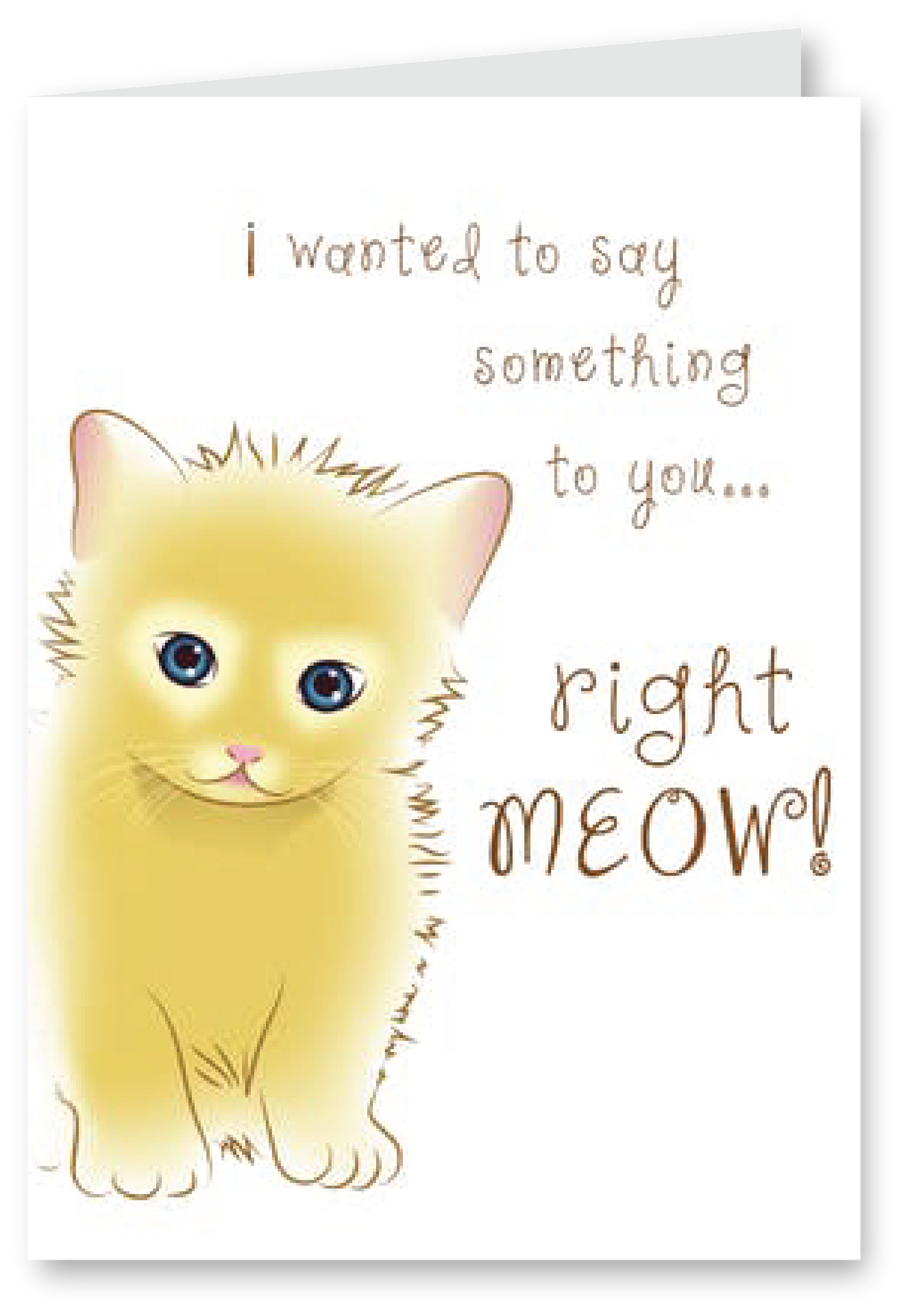 Right Meow - Birthday Card