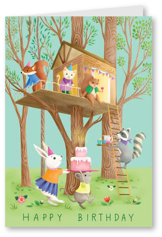 Tree House Party Card