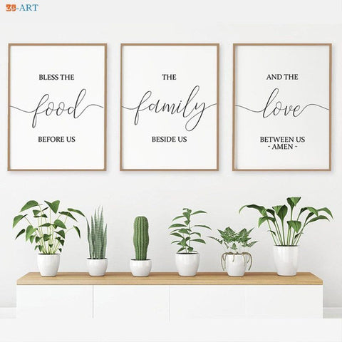 Food, Family , Love Art Frame