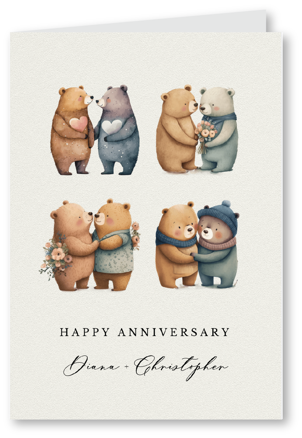 Bears love - happy anniversary card