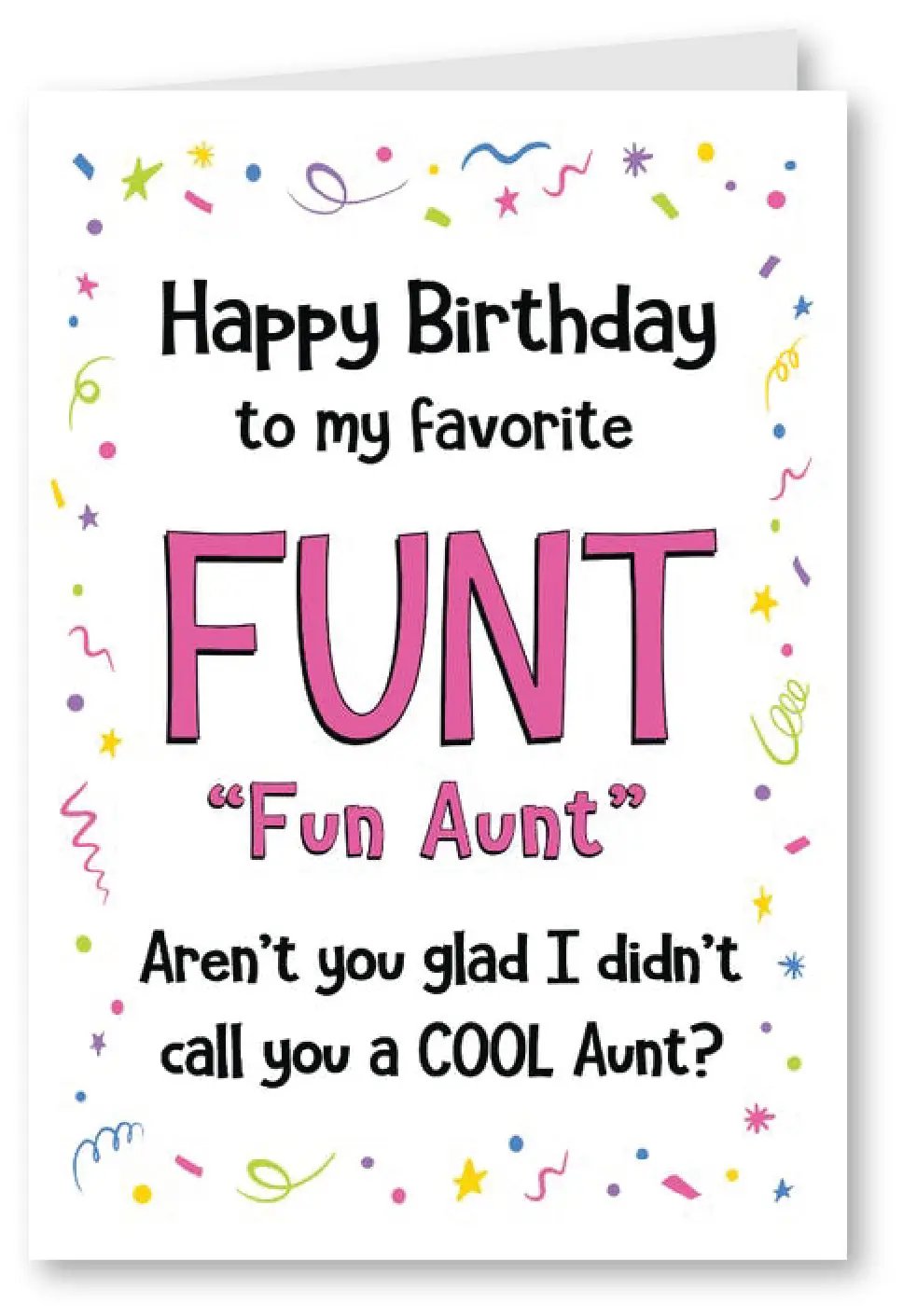 Fun Aunt - Birthday Card