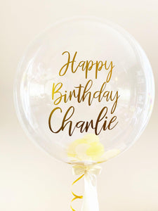 Personalised Bubble Balloon Gold