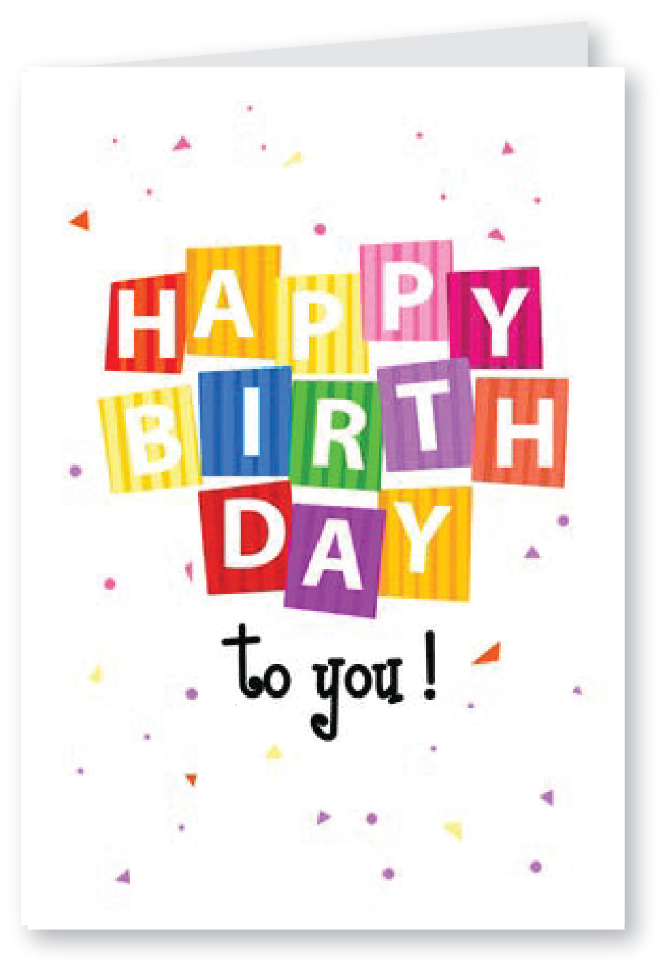 Happy Birthday Confetti - Birthday Card
