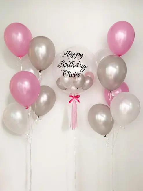 Ultimate Pink Bubble Balloon Bouquet