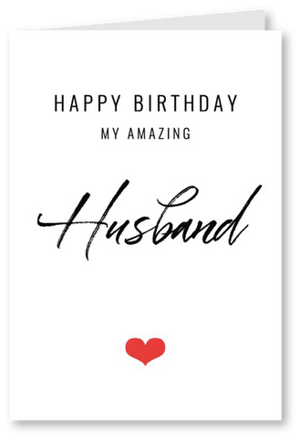 My Amazing Husband - Birthday Card